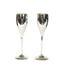Culinary Concepts - Pair of Hammered Champagne Goblets 